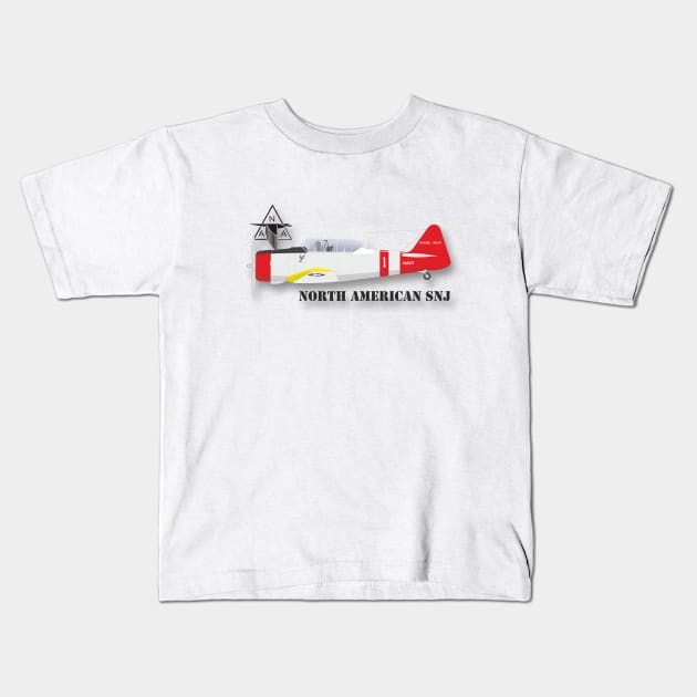 North American SNJ Kids T-Shirt by GregThompson